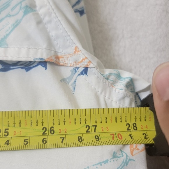 Izod Saltwater Performance Shirt Men Size XXL Short Sleeve Fish Print Stretch - Picture 13 of 14